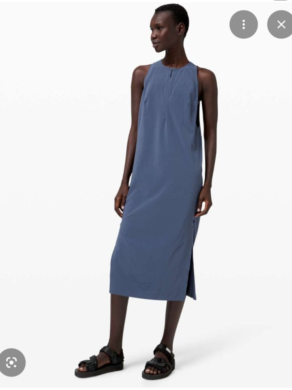 Lululemon Sleeveless Midi Dress in Gray - Shown In Blue To See Fit